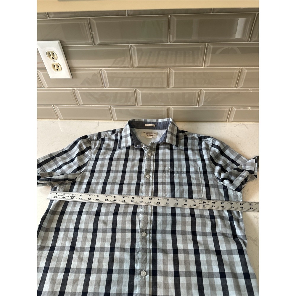 ORIGINAL PENGUIN Heritage Slim Fit Plaid Cotton Blend Shirt Size Large - Picture 6 of 9